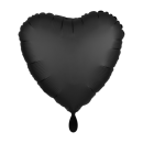 Folienballon Herz Satin Schwarz 43cm